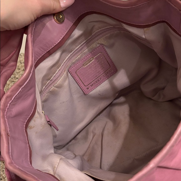 Vintage Coach Parker Hobo Leather Purse Bag in Soft Pink - Picture 8 of 9